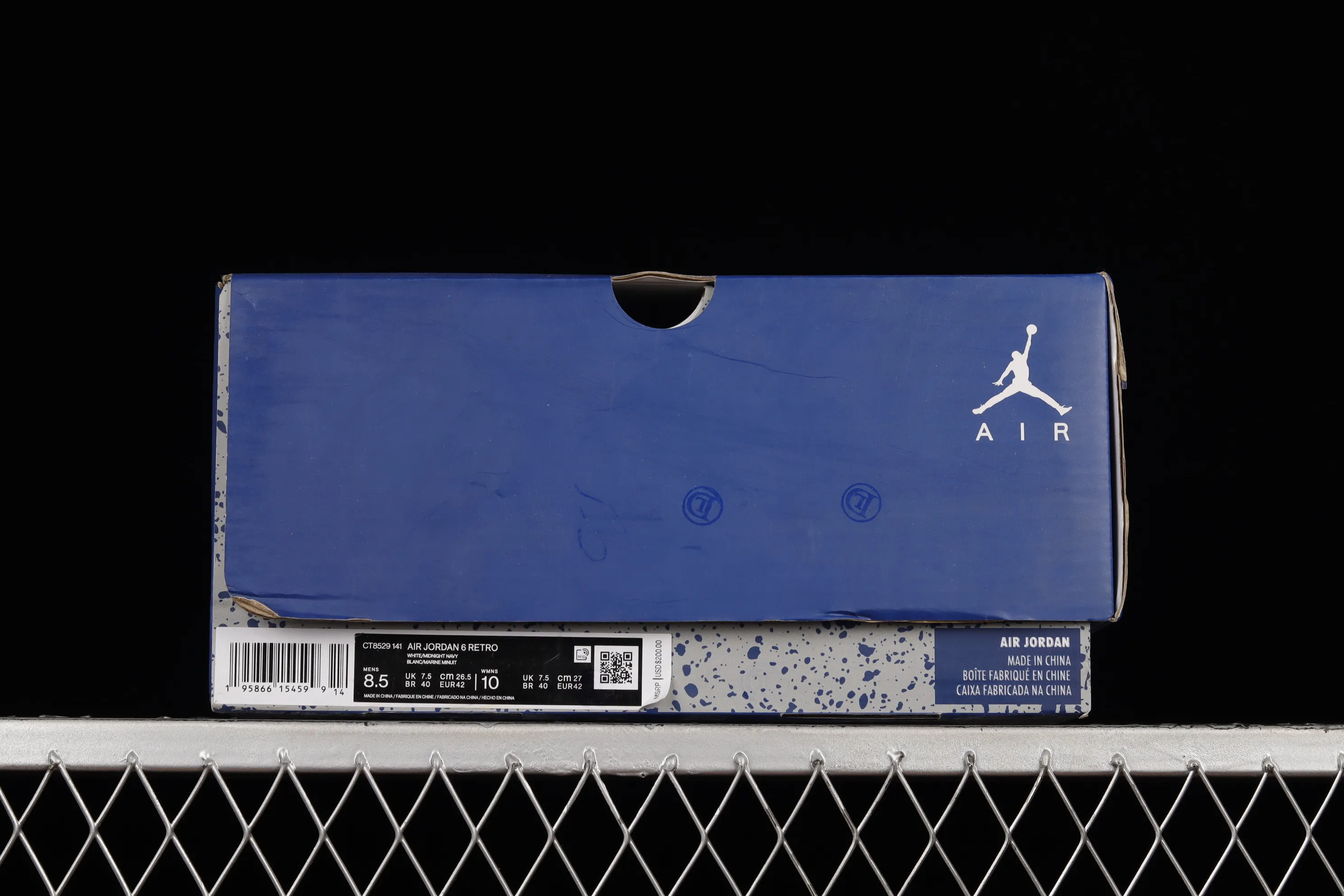 All categories Air Jordan Jordan series basketball shoes Air Jordan 6 Air Jordan 6 Retro "Midnight Navy" AJ6 Joe 6 white sea blue CT8529-141